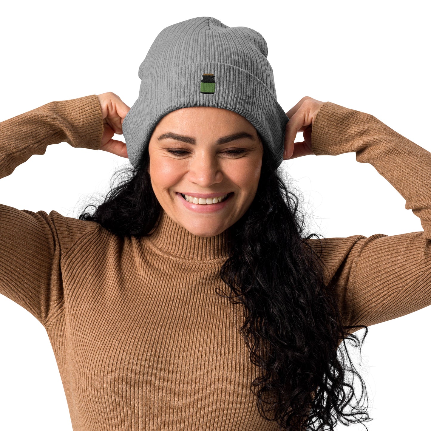 Ribbed beanie - Embroidered Spice Jar