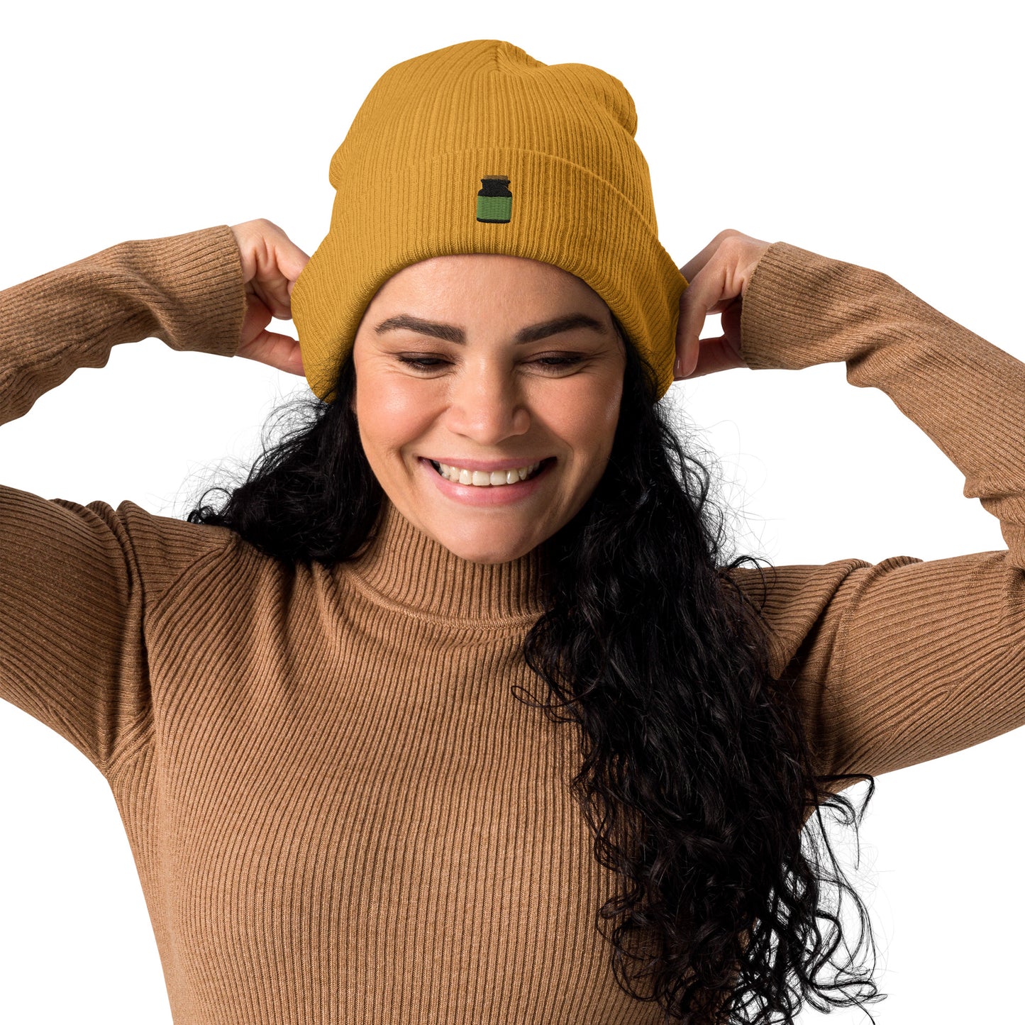 Ribbed beanie - Embroidered Spice Jar