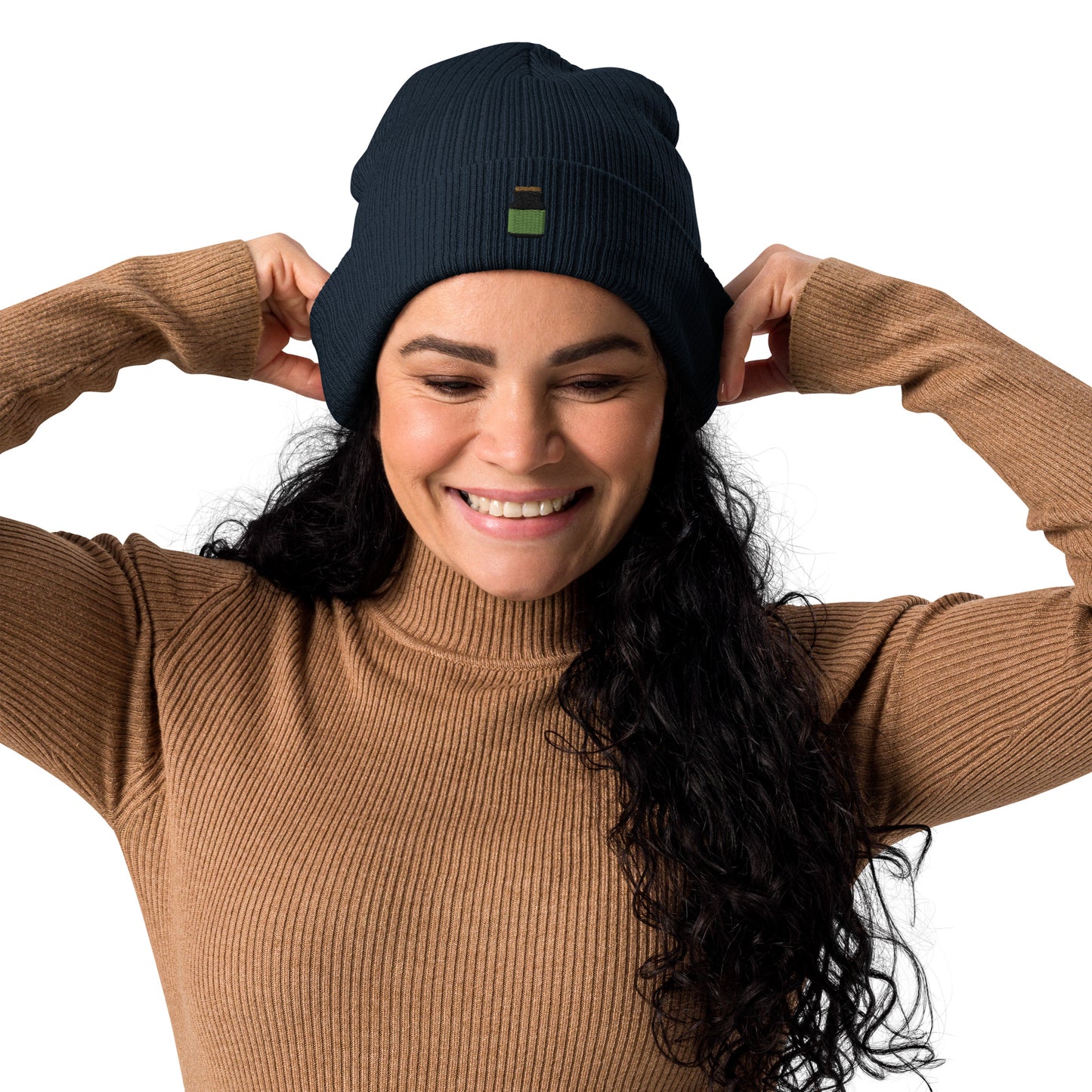 Ribbed beanie - Embroidered Spice Jar